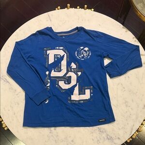 Diesel Blue Graphic Long Sleeve Kids Tee